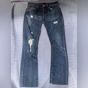Men’s True Religion Big T Ricky Straight Jean Flap Size 28 &Pair of Aeropostale